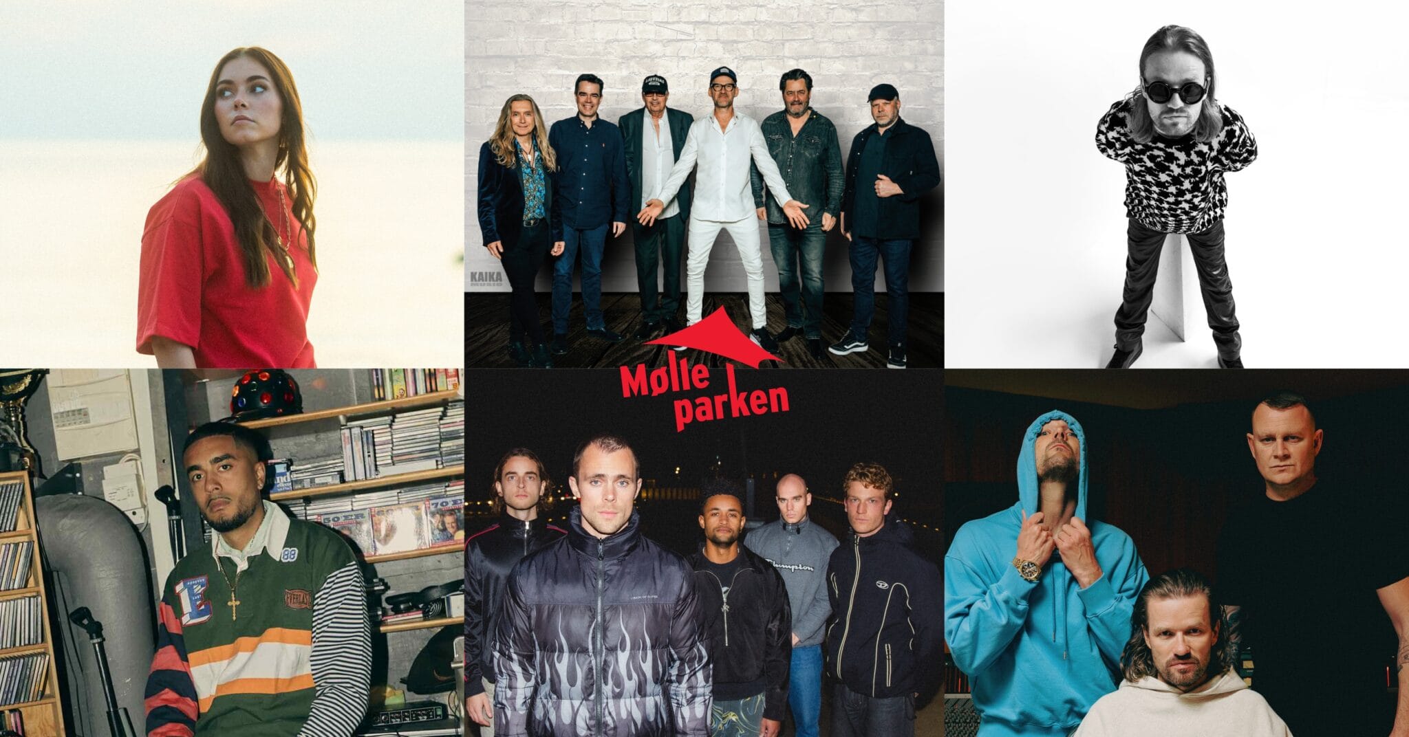 Gruppemedlemmer og kunstnere ved Minifestival i Sonderborg.