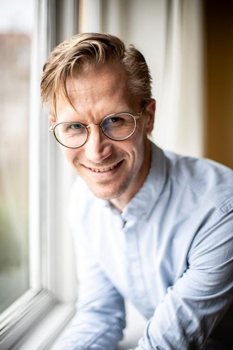 Portræt af David Peter Schmidt ved orgelfestivalen i Sonderborg.